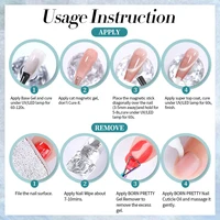 BORN PRETTY 10ml été paillettes chat Gel magnétique vernis à ongles bleu vert violet aurores Semi-permanent tremper UV vernis bricolage 6