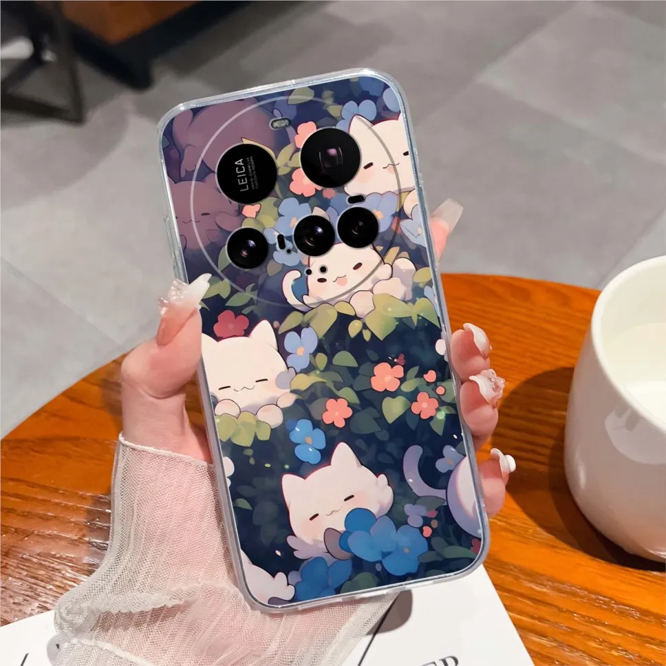 Floral Clear Silicone Anti-Drop Protective Smartphone Case