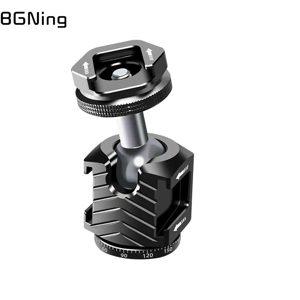 Mini Tripod Ball 360 Swivel Ballhead Panoramic Head Video Light Stand Quick Release for SLR Camera Monitor Mount Gimbal Bracket