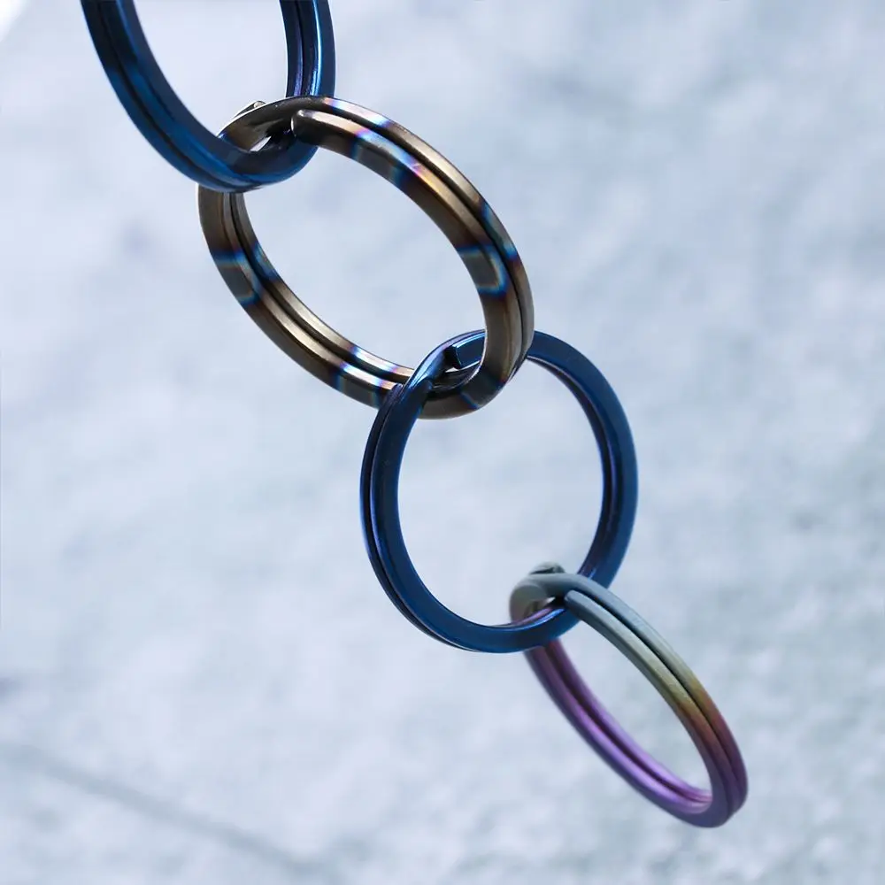 Description Picture 5 of item10~32mm Titanium Alloy Key Ring EDC Outdoor Small Tool Blue Key Ring Accessories