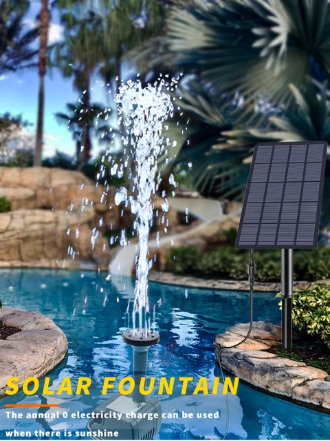 Solar Fountain Pump Kit for Outdoor 2022 New Arrived Solar Powered Water  Fountain with Stake 4 Water Styles for Bird Bath Pond - AliExpress