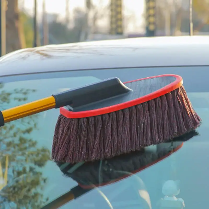 

Wash Brushes For Vehicles Car Cotton Wax Brush Dust Sweeper Dust Remover With Retractable Handle Mop Brush Washing Car Tools