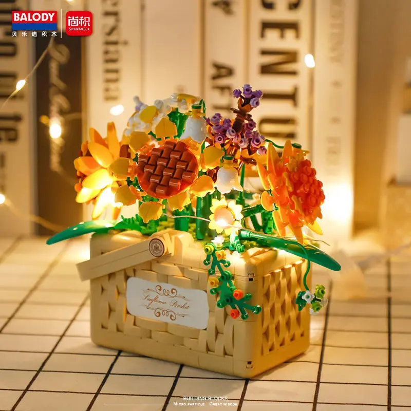  Juego de construcción de ramo de rosas con jarrón para adultos,  878 piezas de ramo de rosas bonsái compatible con Lego, juego de exhibición  de flores artificiales para decoración del hogar