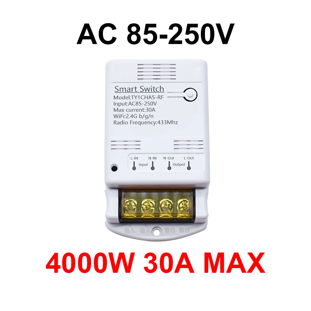 Smart WiFi Relay Switch for Home Automation – Tuya Remote Control Compatible with Voice Assistants