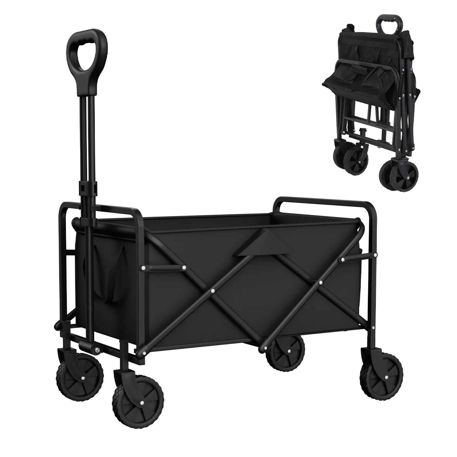 Portable Household Folding Handcart, Adjustable Height and Angle, easy to fold, strong load-bearing capacity for beaches,camping