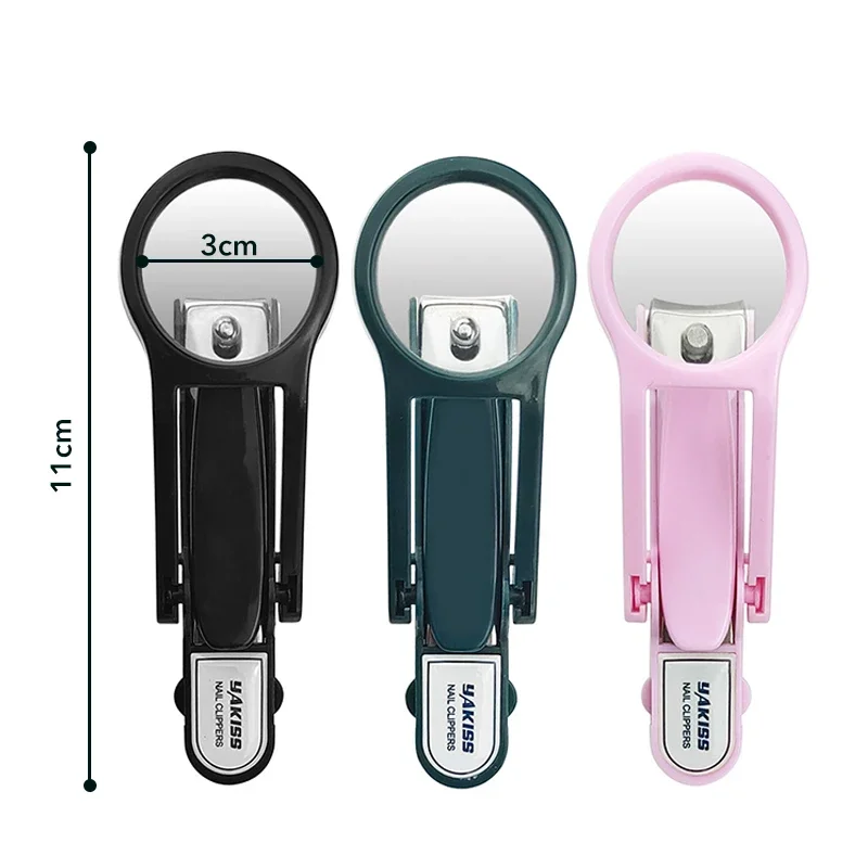 1Pcs Stainless Steel Nail Clippers With Magnifying Glass Toenail Fingernail Trimmer The Elderly Children&rsquo;s Nail cutter
