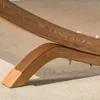 Outdoor Patio Lounge Daybed Hammock with Adjustable Shade Canopy, Teak Hammocks 4