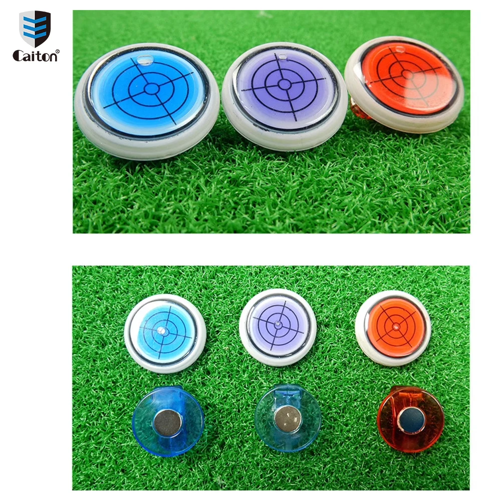 Caiton Magnetic Ball Marker Hat Clip Golf Putting Aid & multicolor optional Reader