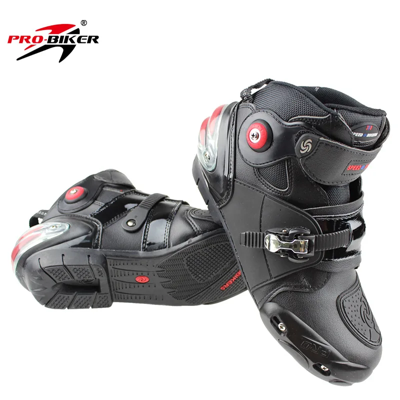 Motorcycle Shoes Motorcycle Boots Pro biker ankle leather Motobotinki motorcycle boots men racing bota moto motor bike shoes motorboats for motocross A9003
