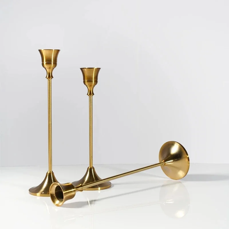 3pcs/set Wedding Party Vintage Metal Candlestick Home Decor Christmas Candle Holders