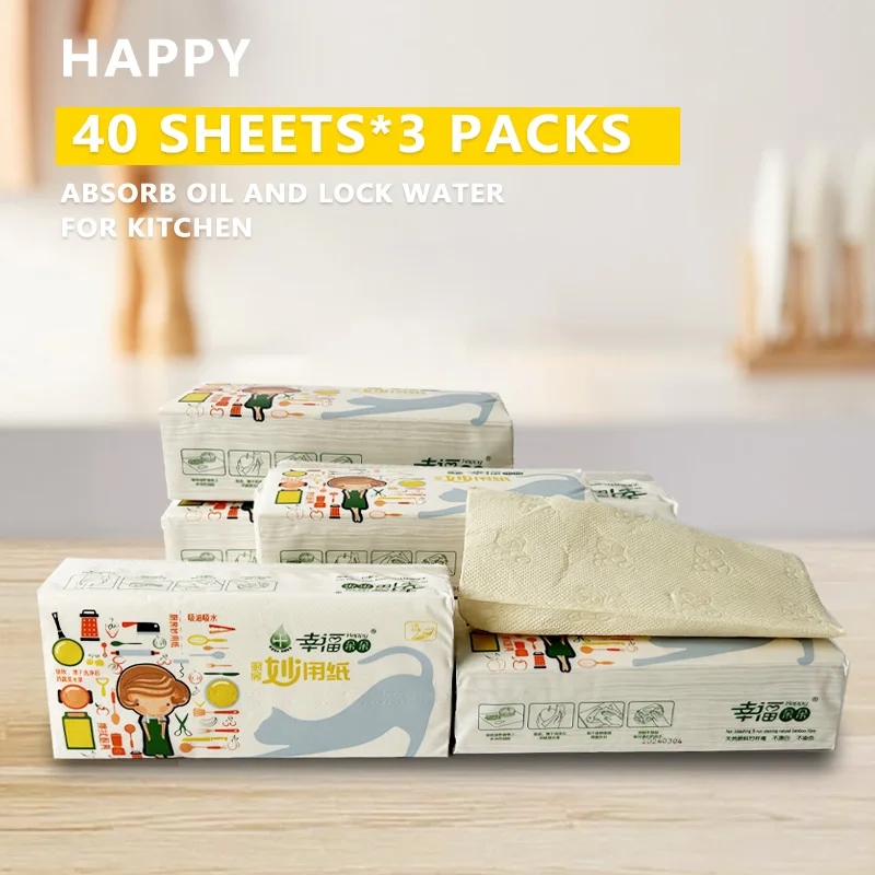 Kitchen Paper Towel Household Paper Absorb Oil Water Wipe Fruits Vegetable towel paper toilet paper Ease To Use For Kitche paper towel paper tissue disposable paper towel