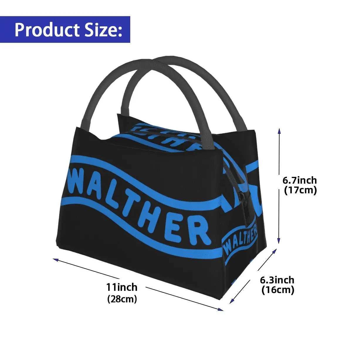 Walther Logo Portable insulation bag for Cooler Thermal Food Office Pinic Container