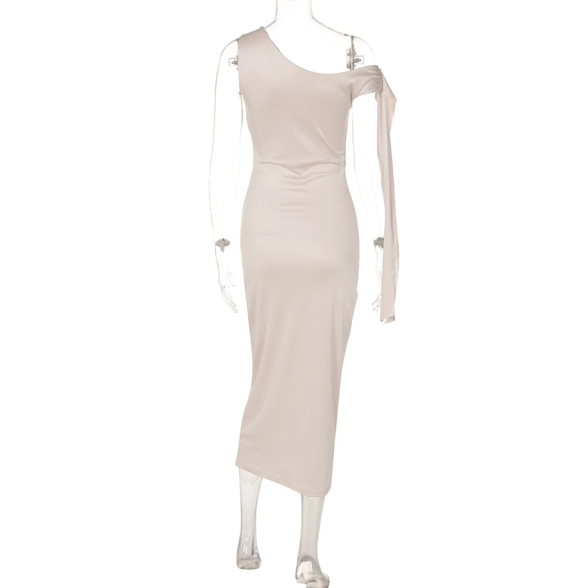 Off-Shoulder Patchwork Slim Dress Women's Bandage Sleeveless Backless Fashion Elegant Party Dress New Female Long Dress