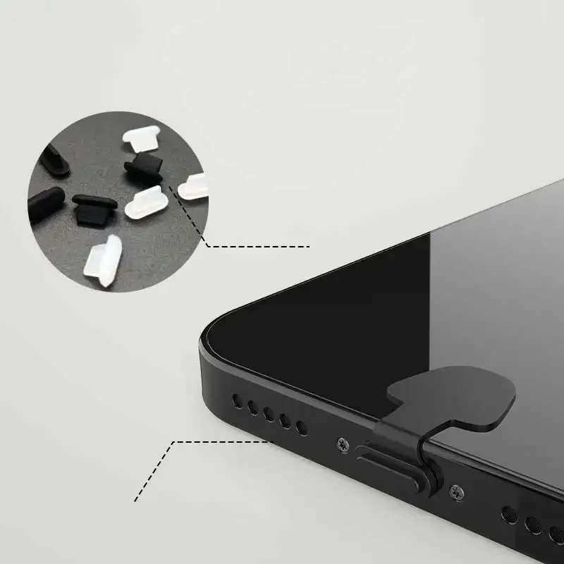 Universal Charging Port Dustplugs - Anti-Lost, Dustproof USB Type-C Protector Caps