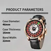 PINDU Designs New NH35A Rotary Roulette Mechanical Watch Men's Diamond Surface Waterproof Leather Men's Watch Montre Homme P6626 6