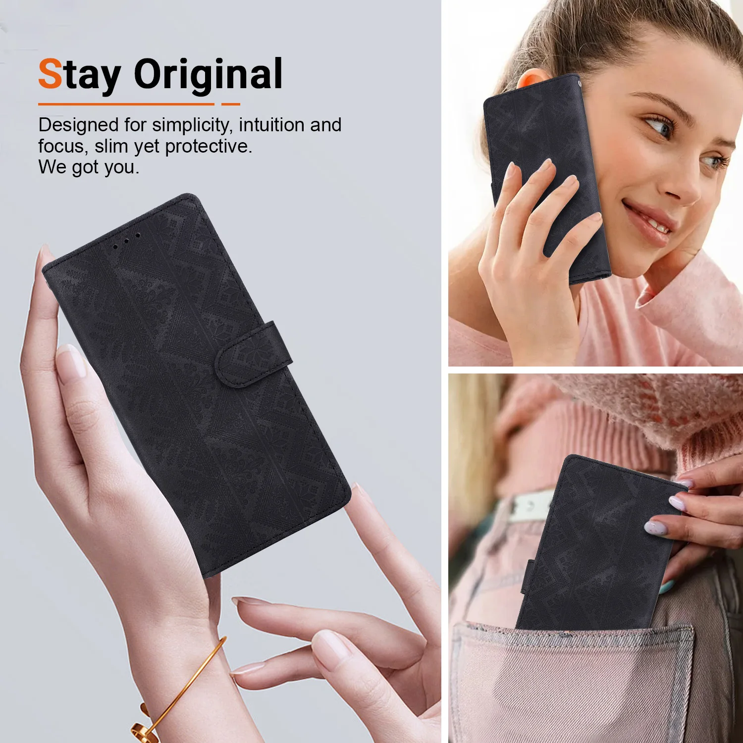 Premium Flip Leather Wallet Case with Card Slot Holder