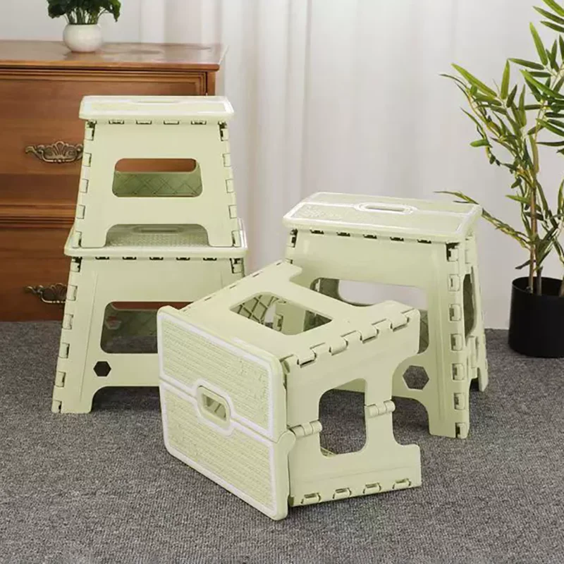 Home Folding Step Stool, Foot Stool with 20/22/25/30cm Height, Lightweight Plastic Foldable Step Stool for Kitchen, Bathroom