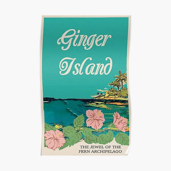 

Дорожный постер Ginger Island, винтажный принт, забавное художественное украшение, современный декор, домашняя картина, Настенная картина для комнаты без рамки
