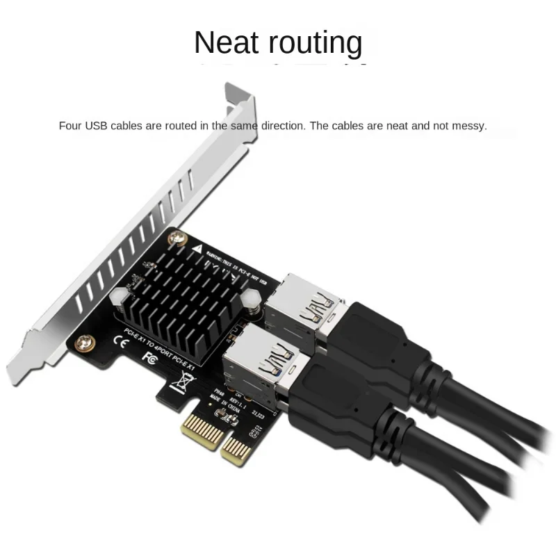 데스크탑 PCIe to PCI-E 4 확장 카드, 그래픽 파워 부스트, USB3.0