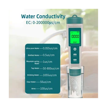 다기능 분석 장비 LCD 백라이트 테스트 펜, 수질 테스터, PH, ORP, EC, TEMP, SALT, S.G, TDS, 7 in 1