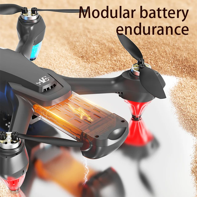 2025 AE9 GPS Drone RC 4K double caméra flux optique positionnement moteur sans brosse avec écran mode sans tête résistance RC Drone jouets 1