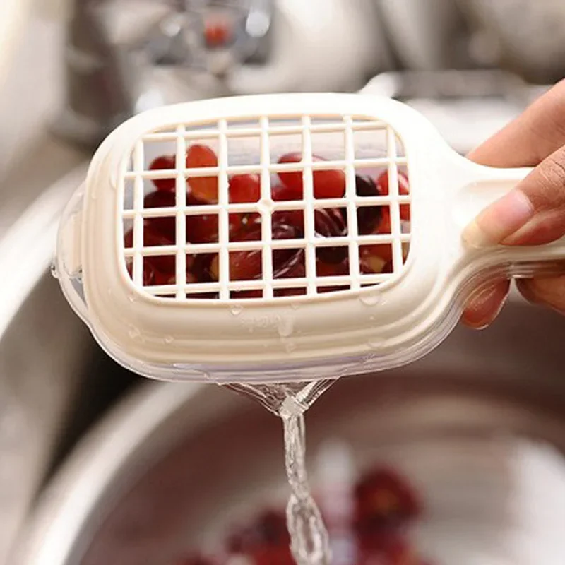 Can Be Used for Microwave Oven Heating Box Rice Cake Steamed Box Steamer Container Tofu Drain Fruit Cleaning