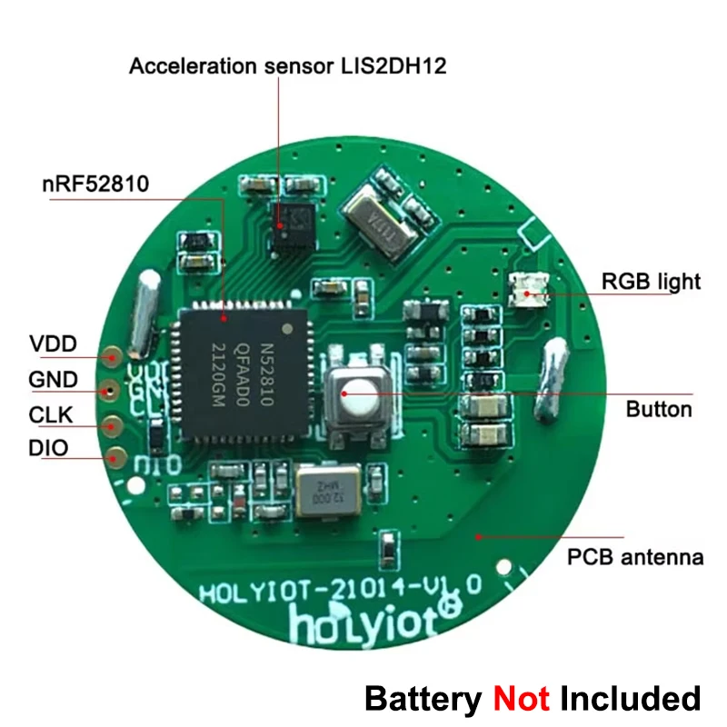 Holyiot NRF52810 Bluetooth Beacon Tag Optional Accelerometer Sensor BLE 5.0 Module Low Power Consumption Ble lbeacon Eddystone 4