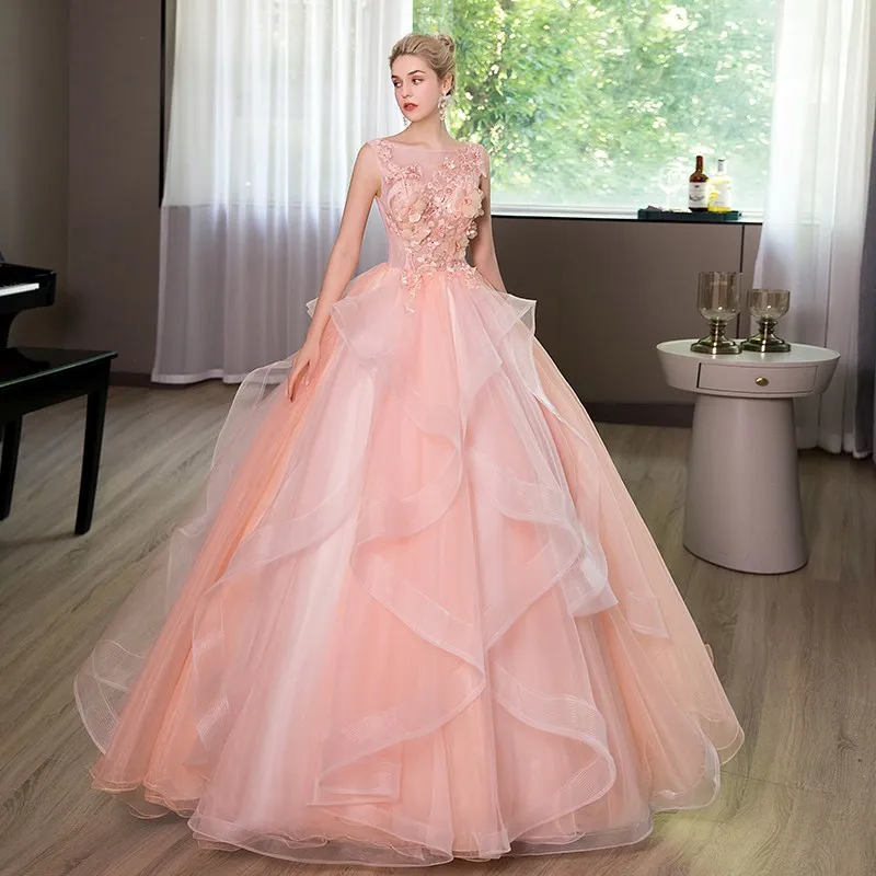 Modern Glitter Tulle Halter Evening Dresses 2024 Dark Pink Sequin Long Prom  Formal Gown Robe De Soiree Vestidos De Feast - AliExpress