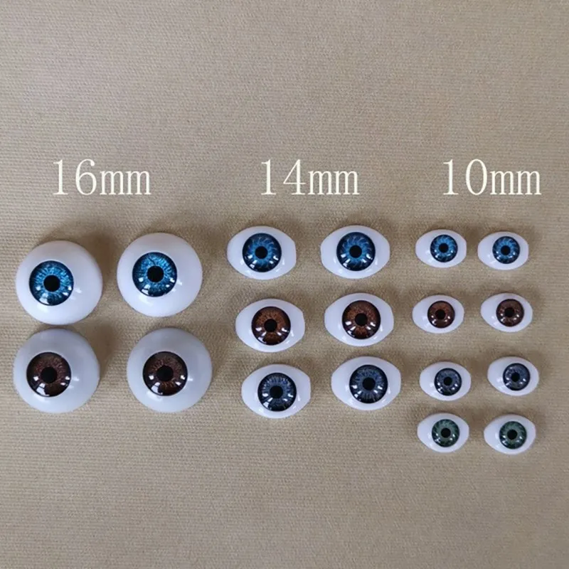 Doll Eyes Adollya Doll Accessories 3D Eyeballs Blue Green Brown 10mm 14mm 16mm Color Iris Eyes For Doll Suitable for 1/6 1/4 1/3 BJD Dolls