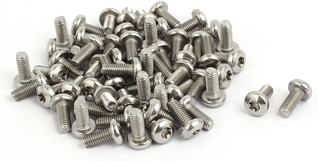 

M4x8mm 304 Stainless Steel Button Head Torx Screws Fasteners 60pcs