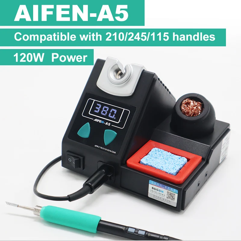 Паяльная станция AIFEN A5, совместимая с наконечниками паяльника C210 245 C115, ручная паяльная станция, электронный инструмент