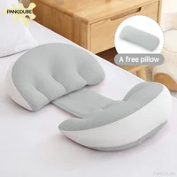 PANGDUBE Pregnancy Pillow with 1pc Free An Auxiliary Pillow Cotton Waist Support Pillow for Pregnant Women Sleeping Body Pillow 1