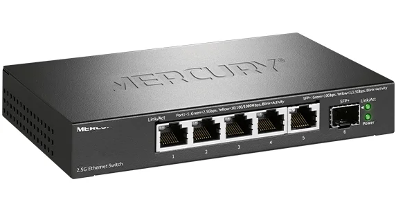 2.5 기가비트 이더넷 네트워크 스위치, SFP + 포트, 1/2.5/10Gbps, 5*2500Mbps RJ45 포트, IEEE 802.3bz, 3ab, 3x