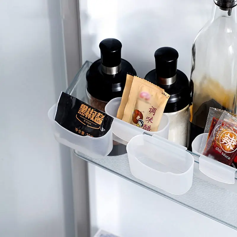 

2Pcs Storage Box Refrigerator Hanging Translucent Seasoning Bag Storage Box Refrigerator Side Door Sundries Sorting Storage Box