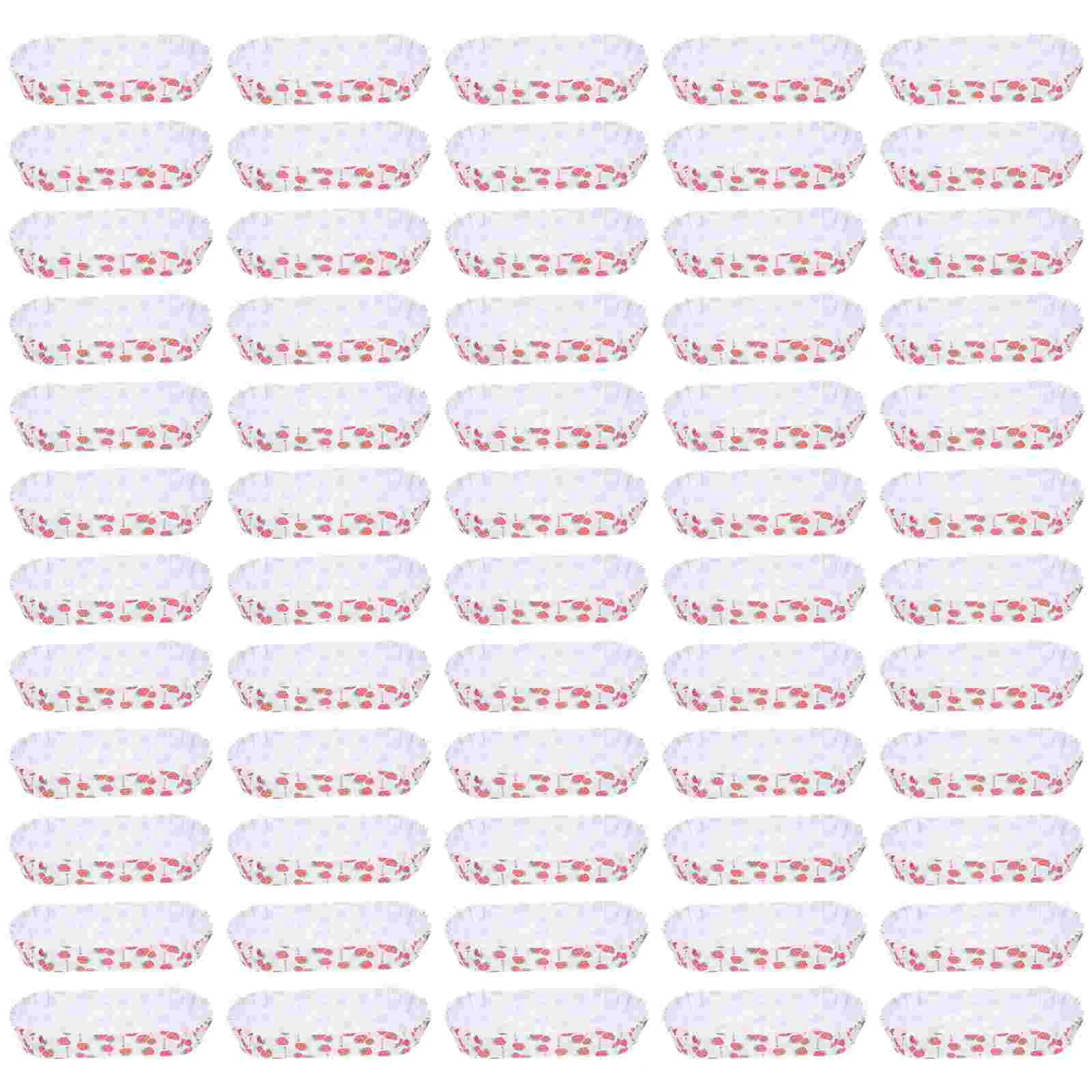 100 Pcs Hot Dog Tray Paper Boat Food Supply Bread Pan Multi-function Holder Oval