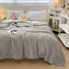 Battilo Cotton Throw Blanket Soft Breathable Waffle Blanket for Twin Queen King Bed Decorative Plaid Sofa Blankets Spring Throws 3