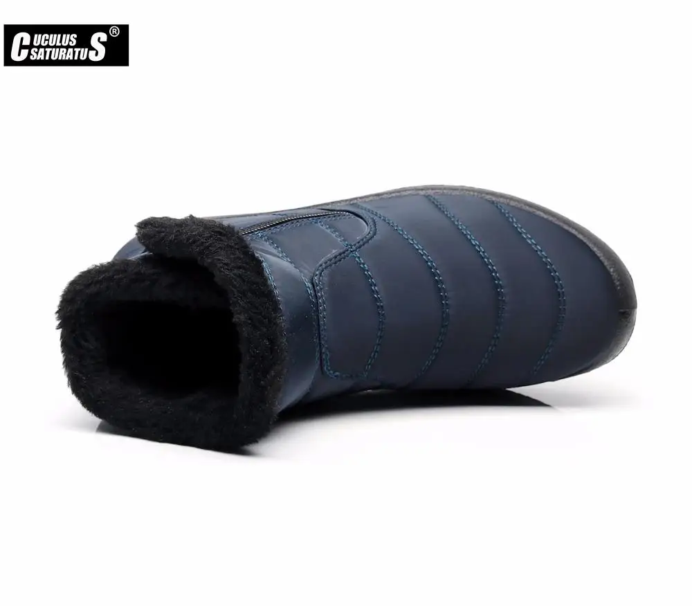 Cuculus Plus size 35-43 winter new snow boots female tube thick plush waterproof cotton boots side zipper women 1363