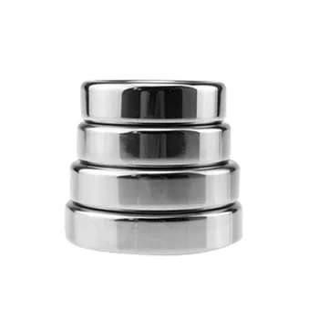 Top Quality Small Large Size Male Penis Ring Lock Stainless Steel Heavy Metal Cock Ring Ball Stretcher Erection Sexy Toy For Man 4