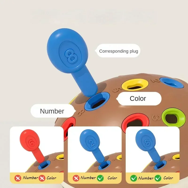 Xaosin Giocattolo Riccio Montessori 2 Anni, Forme E Numeri, Gioco Educativo In ABS, Regalo 18+ Mesi