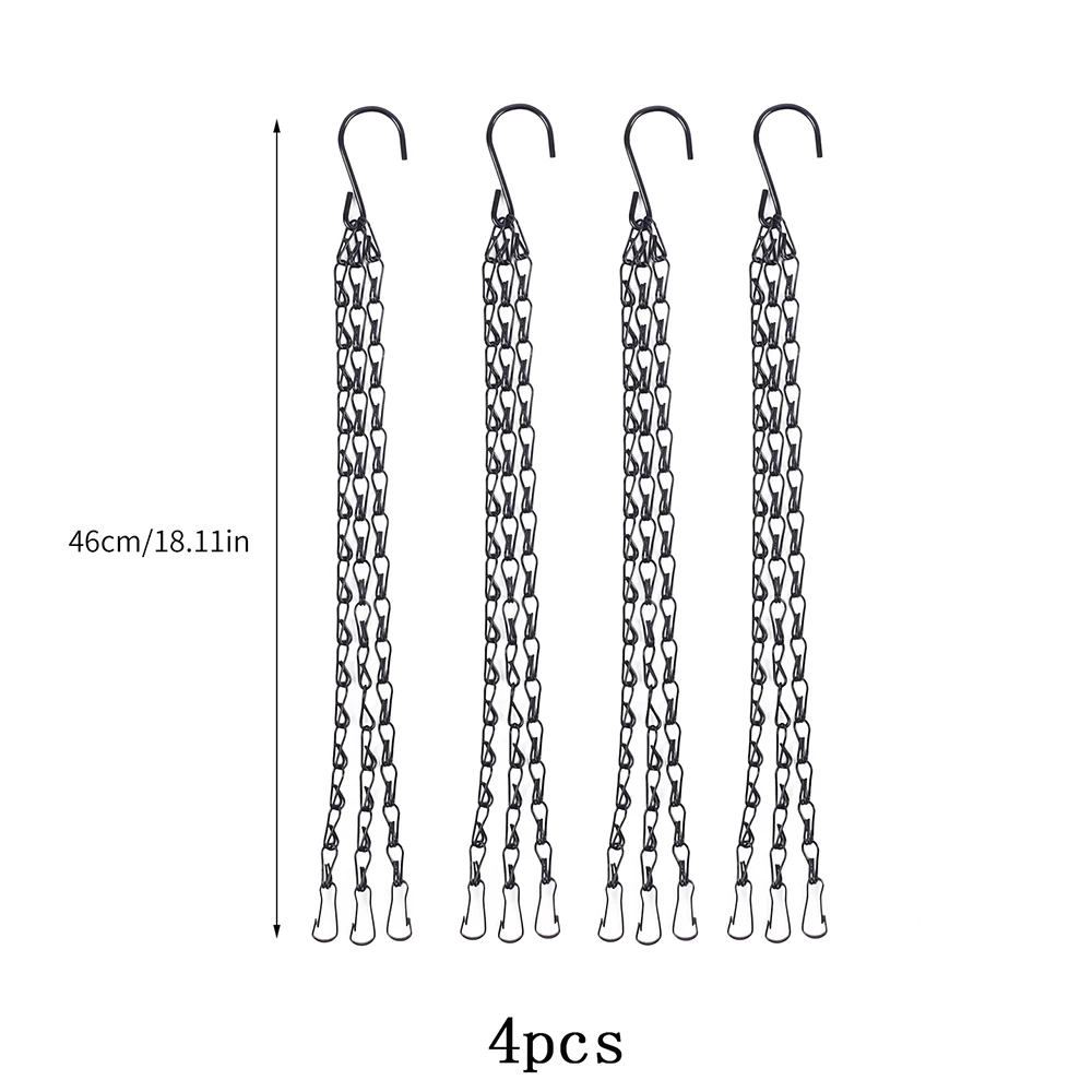 4/2Pcs Hanging Baskets Chains Hooks 18 Inch Flower Plant Pot Ornaments plant hanger