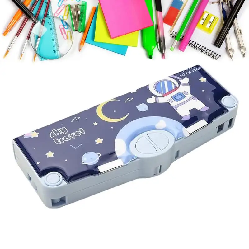 

Многофункциональная коробка-органайзер для канцелярских принадлежностей, милая коробка для канцелярских принадлежностей, органайзер для точилки, расписание, школьные принадлежности, подарки