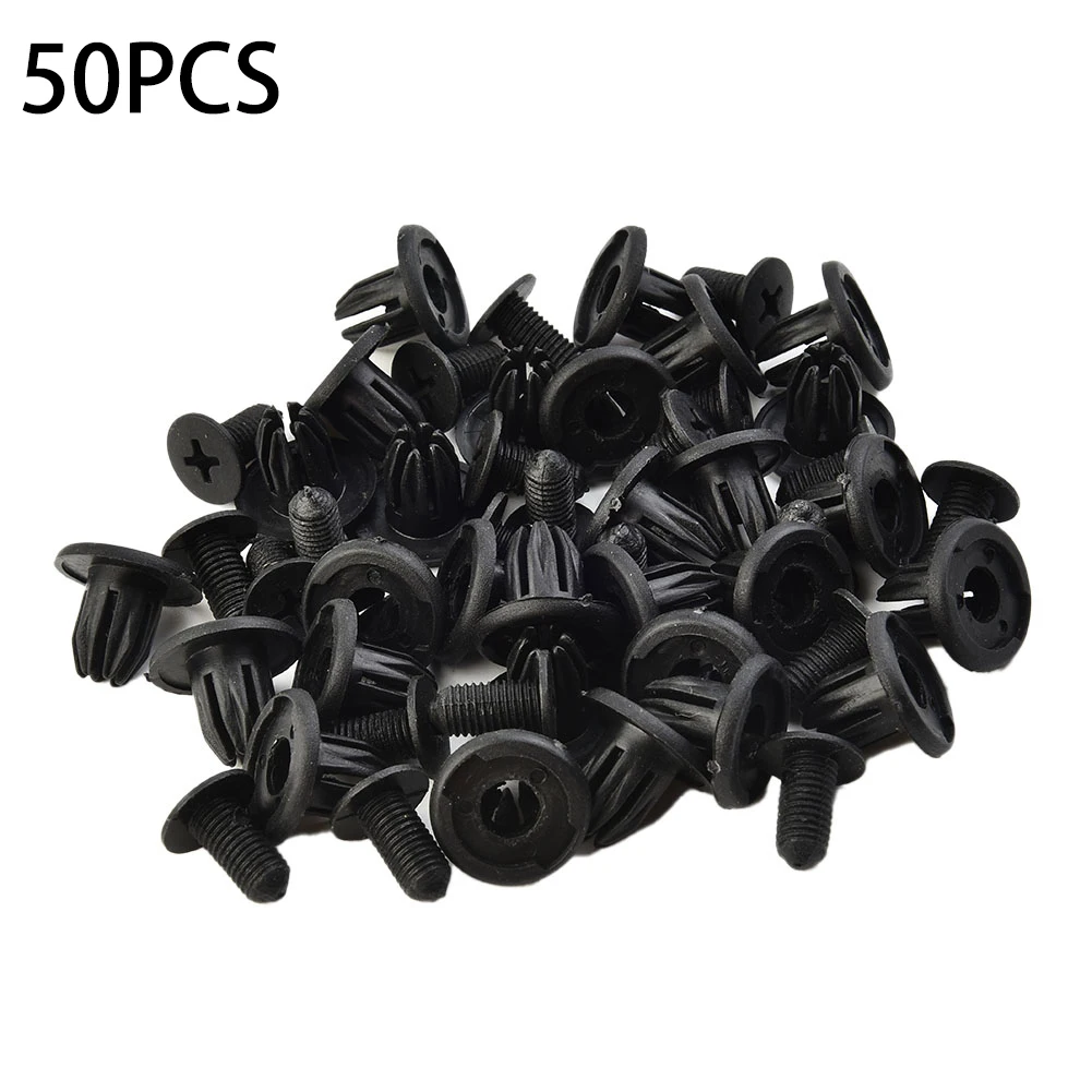 

50PCS 10mm Hole Car Rivet Push Clips Retainer Fender Door Trim Panel Clip Fastener Fit Bus Train Plane Truck Caravan Car