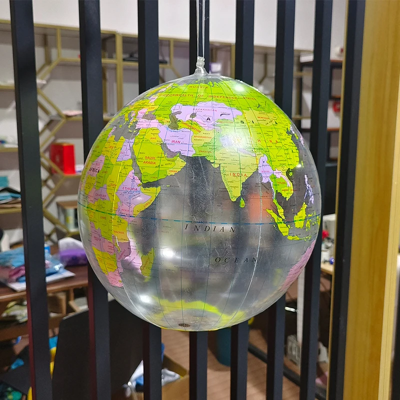 30cm PVC Inflatable Beach Ball English Version Earth Pattern Summer Outdoor Beach Swimming Toy Educational Toy Gift 2