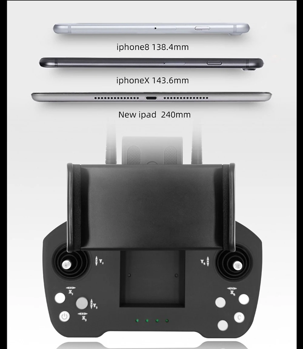 JIYI K++ K3A Pro Flight control Skydroid T12 Remote Control with Three-body Camera for agricultural drone remote control kit 18 iphone8 138.4mm iphoneX 143.6mm New ipad 240