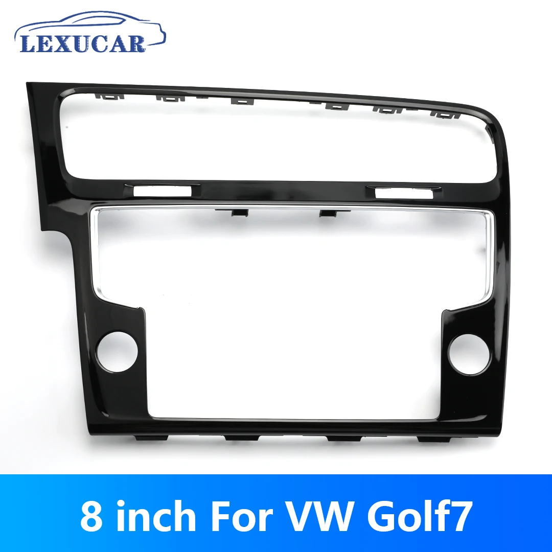 

LHD Piano Black Paint Frame For VW Golf Mk7 Trim 8 Inch MIB Screen Bezel For Golf 7 CD Radio Plates Decorative Frame Panel