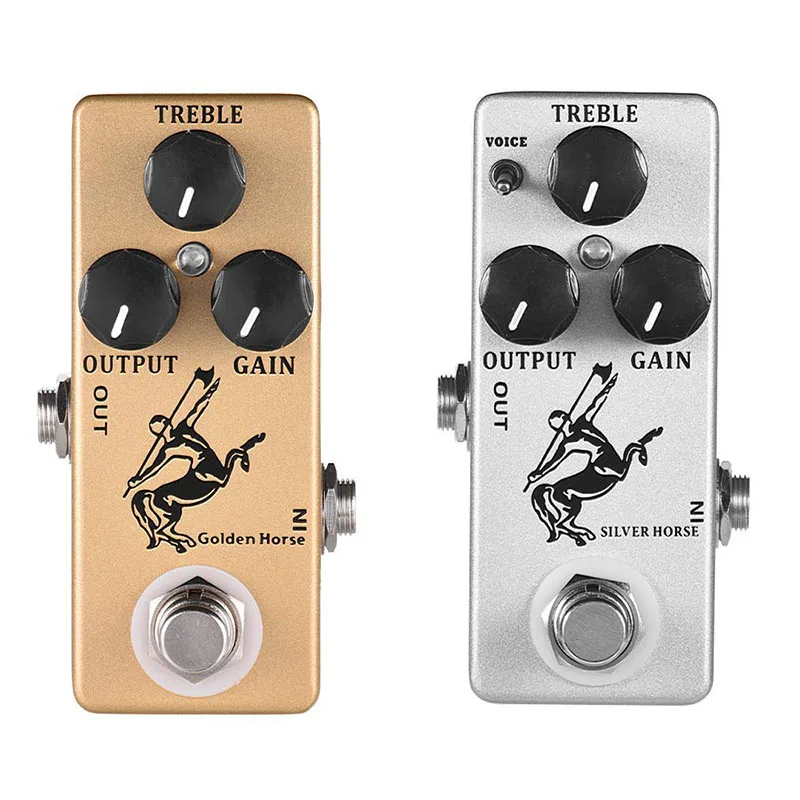 MOSKY SILVER/GOLDEN HORSE Effect Pedal overdrive/boost Horse Guitars