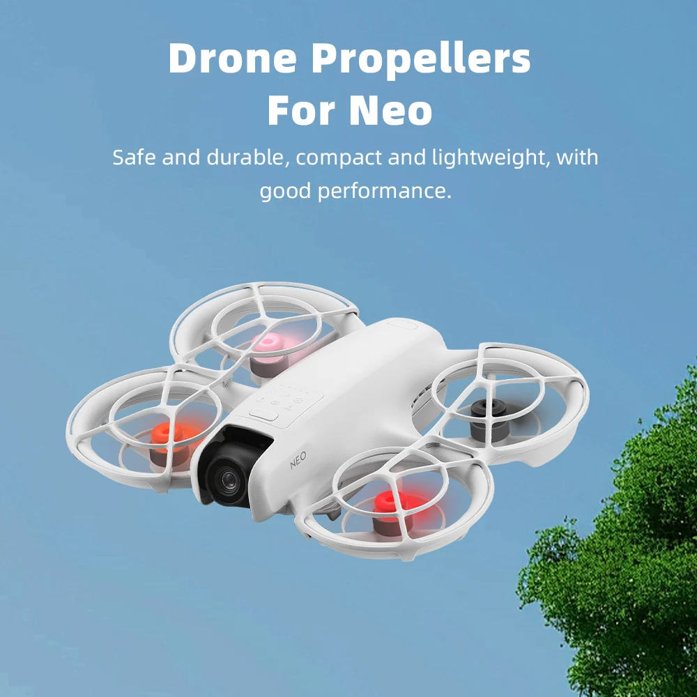 Hélice colorée pour DJI NEO dégagement rapide, gros plan sur le mécanisme de fixation.