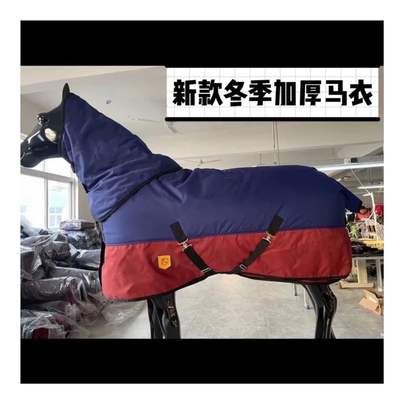 مستلزمات خيل Winter Thickened Horse Cloth With Neck New Cold-Proof Waterproof Horse Rugs