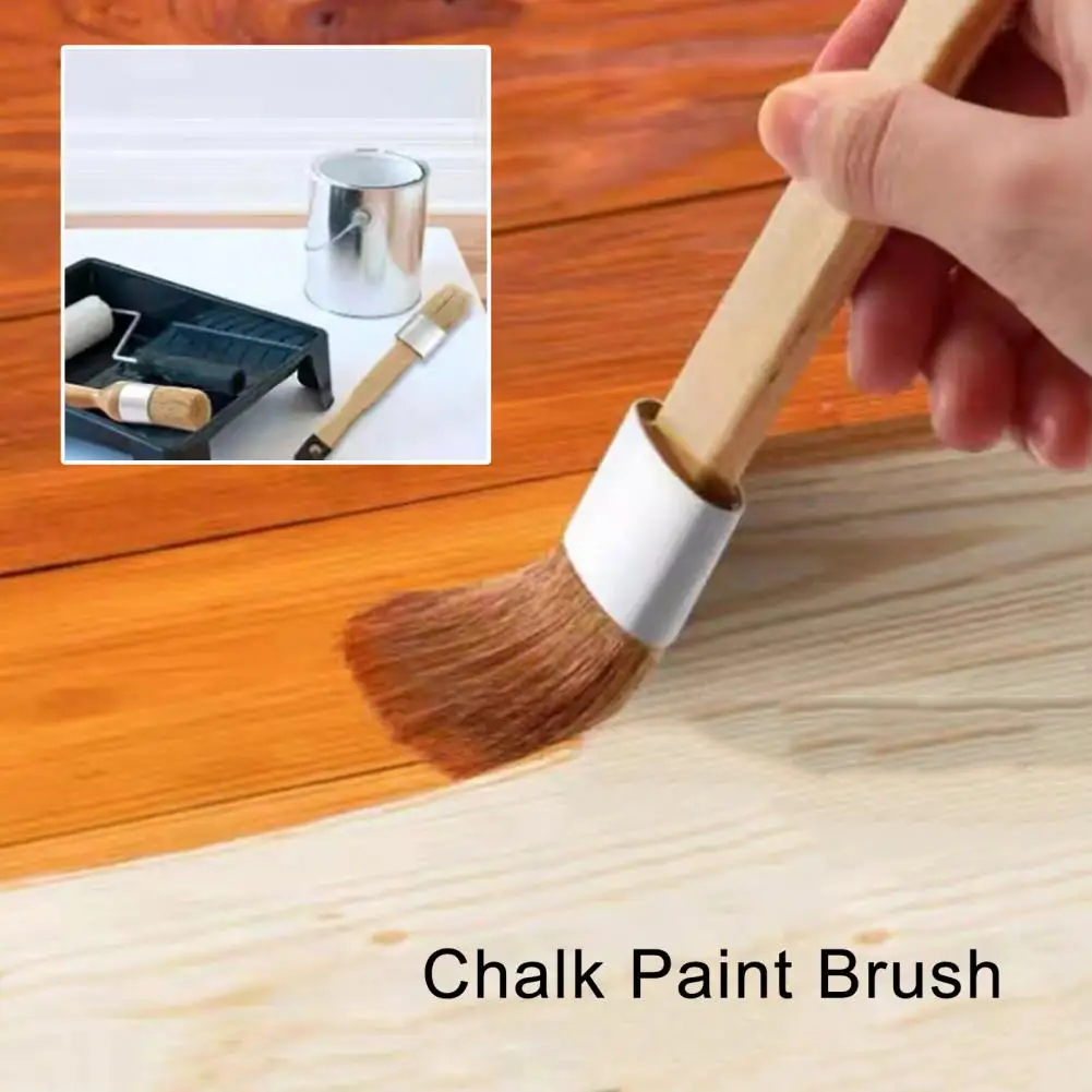 Durable Furniture Brush Sturdy Chalk Paint Brush Flexible Chalk Wax Stencil Set Wide Application 4Pcs paint brushes