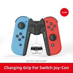 Aolion Charging Grip Bracket for Gaming Controller Handle (Black with Audio)